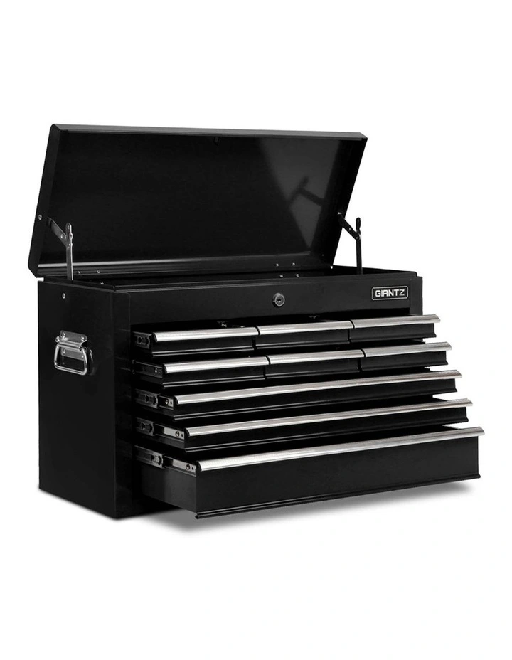 9 Drawer Mechanic Tool Box Storage in Black