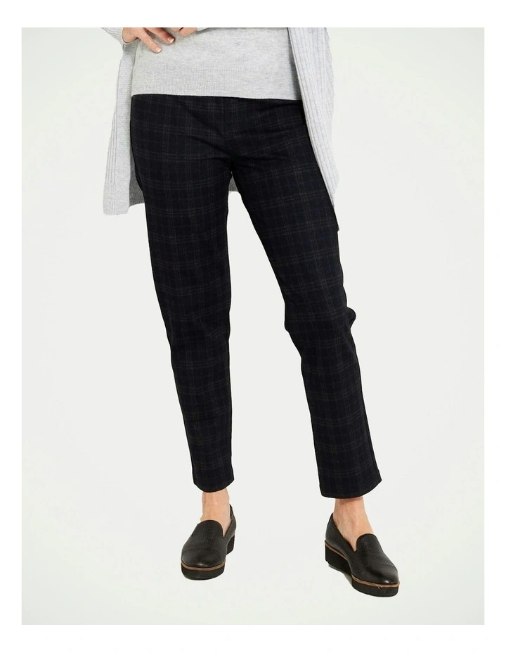 Clover Warm Check Pant in Black