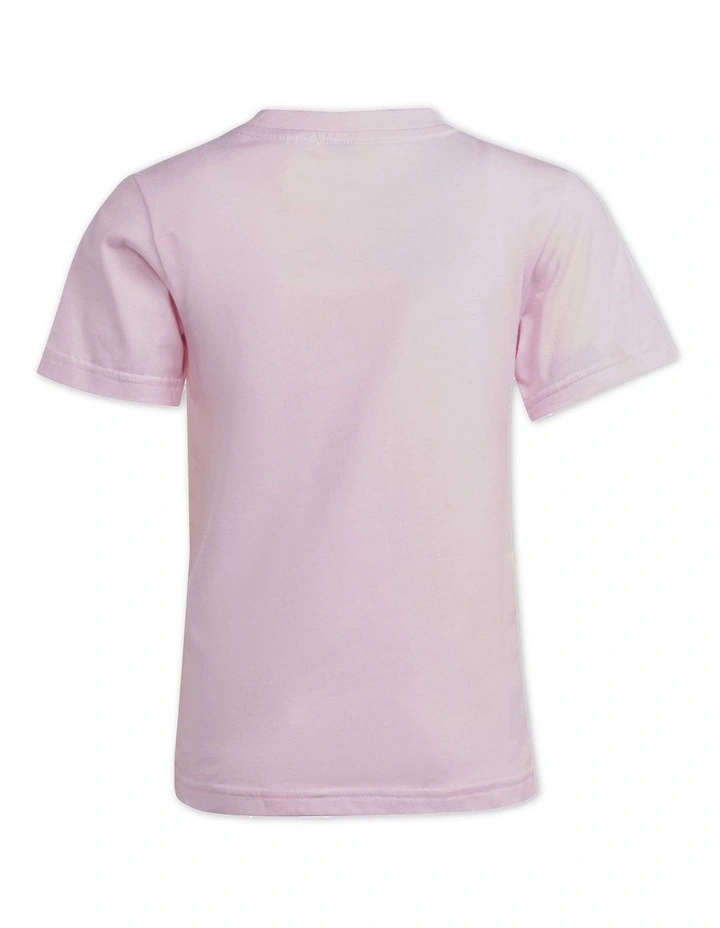 Essentials 3-Stripes Cotton T-shirt in Clear Pink/White