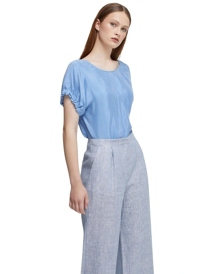 Edie Fluid Top in Blue