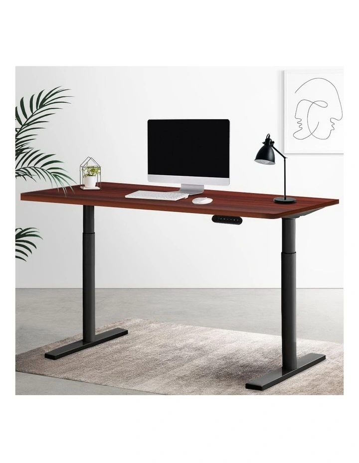 Motorised Electric Standing Desk 120cm in Walnut