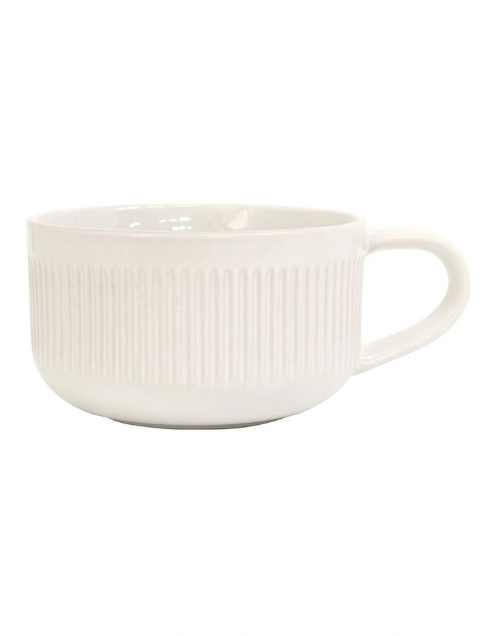 Brae Tea Cup & Saucer 290ml/15 cm in White