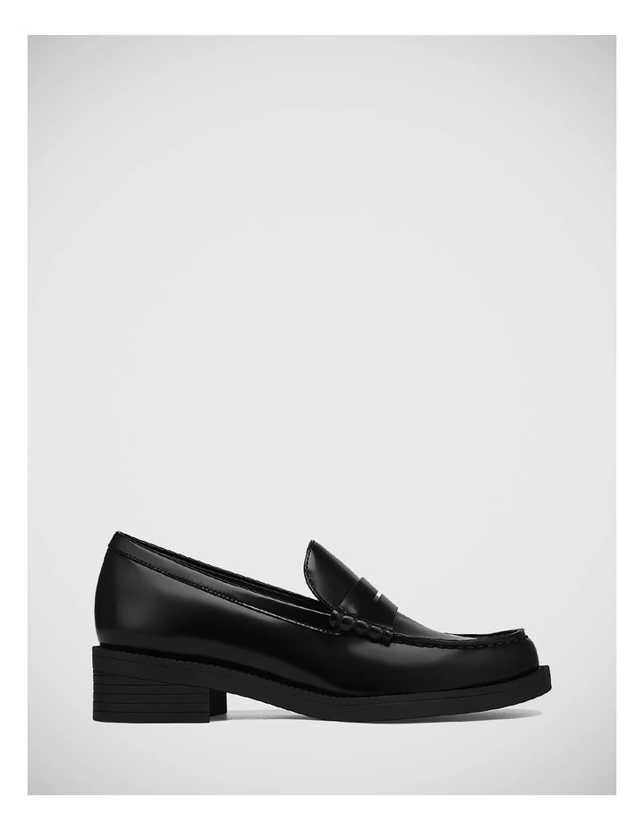 Farrah Leather Loafer in Black