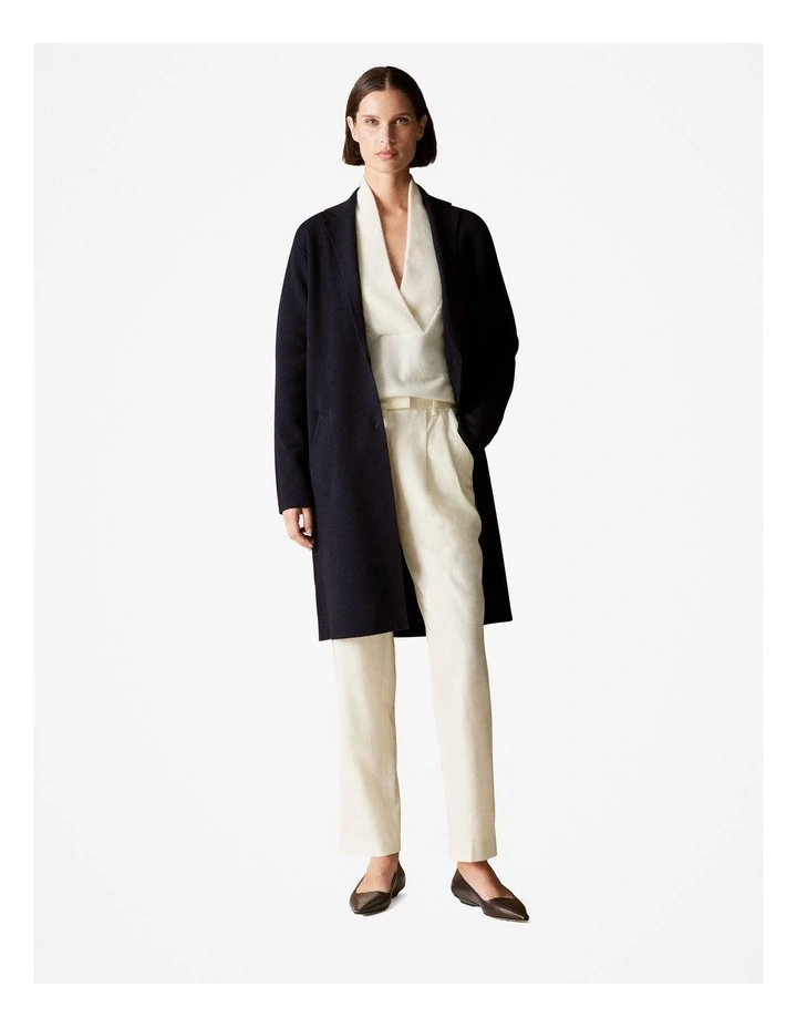 Double Knit Car Coat in Night Sky