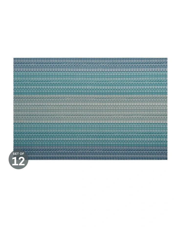 Placemat Ocean 45x30cm Light Blue Set of 12