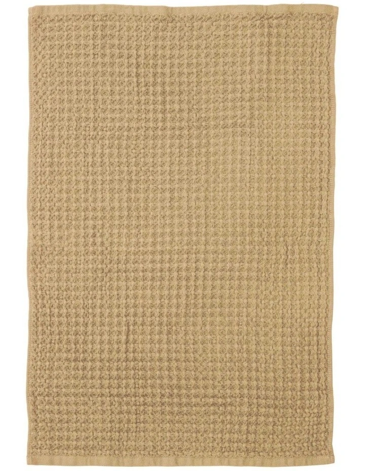 Chunky Waffle Kitchen Towel 2 Pack in Taupe