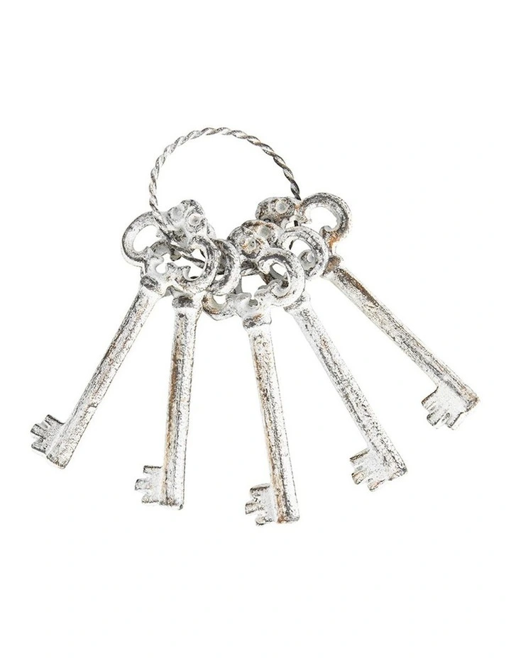 Decorative Keys in Antique White