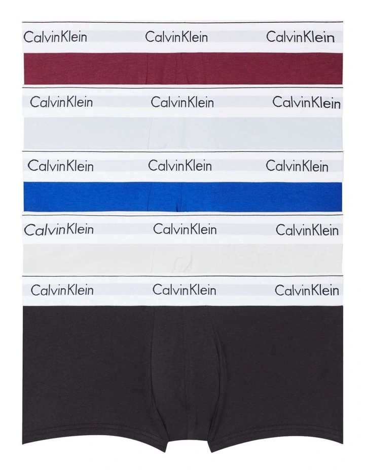 Modern Cotton Low Rise Trunks 5 Pack in Multi