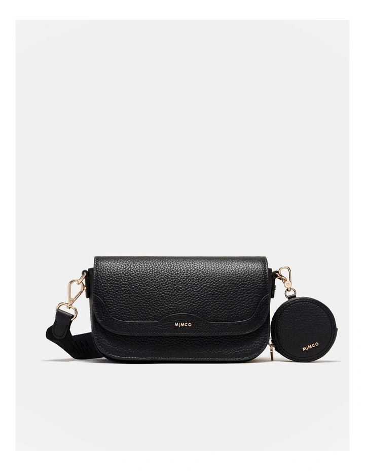 Jett Concertina Crossbody Bag in Black Light Gold