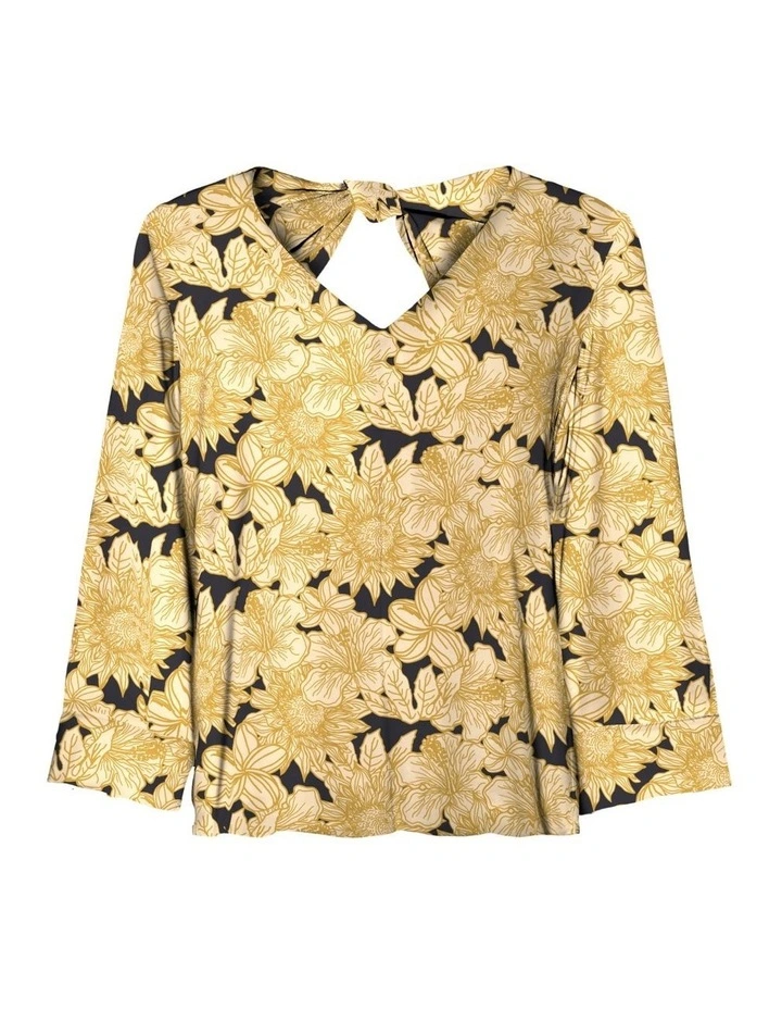 Ulina V-Neck Top in Phantom