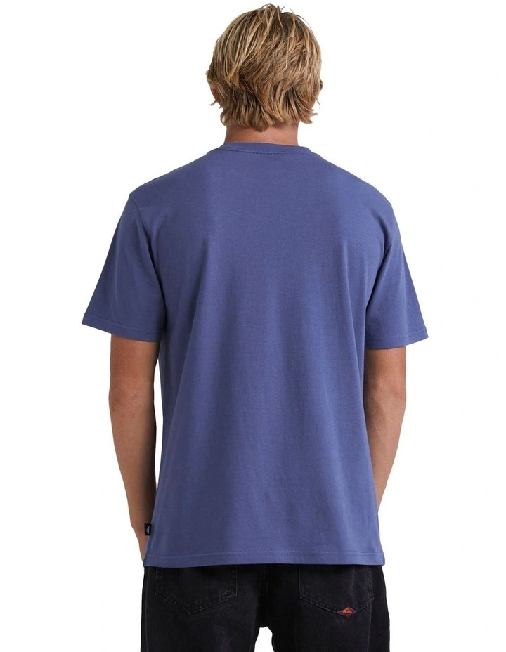 Throw Back Short Sleeve Tee in Crown Blue