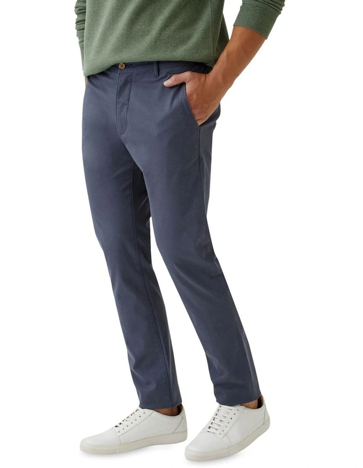 Danny Casual Organic Cotton Chinos in Blue Steel