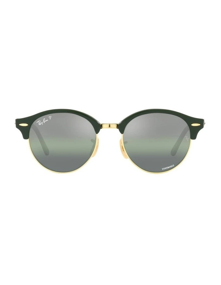 CLUBROUND Polarised Sunglasses In Green/Arista