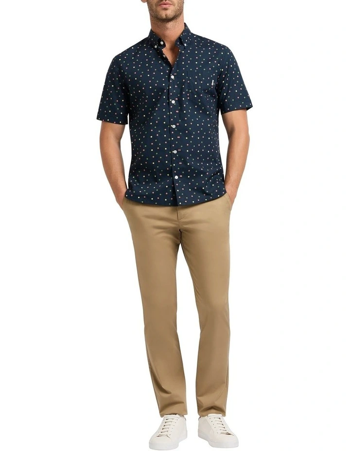 John Lemon Shirt in Navy Multi