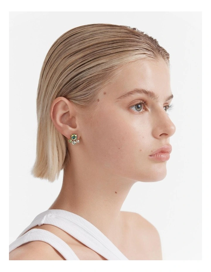 Barbarella Stud Earrings in Green