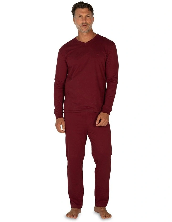 Essential Knit Pyjama Set in Raspberry