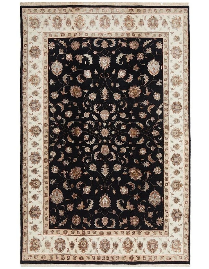 Indian Hand Knotted Wool With Silk Rug 292X190cm