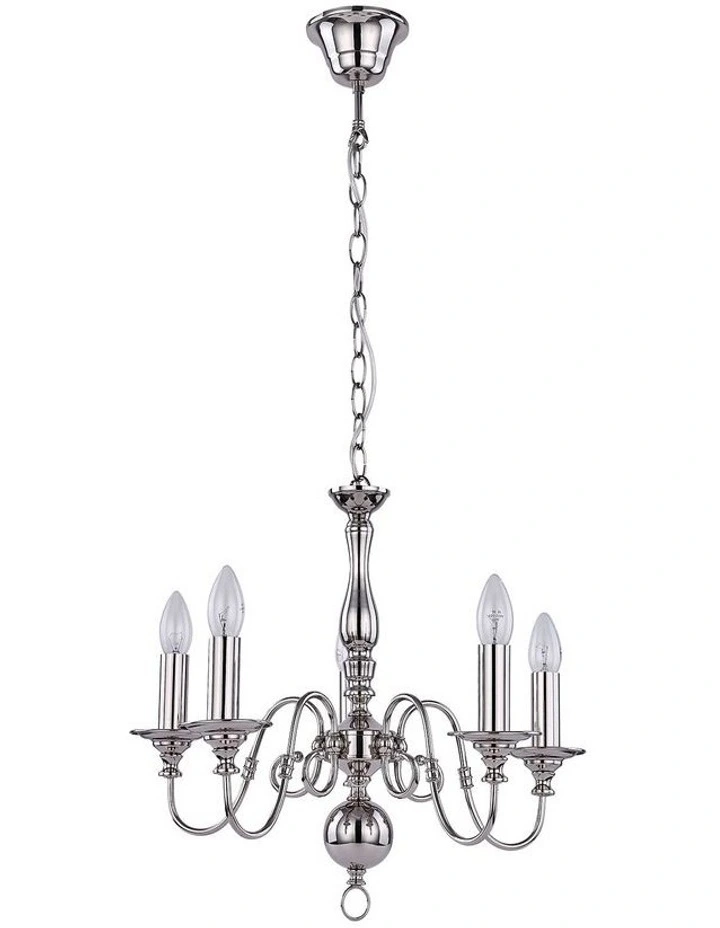 Ganeed Rustic 5-Light Pendant Light Silver