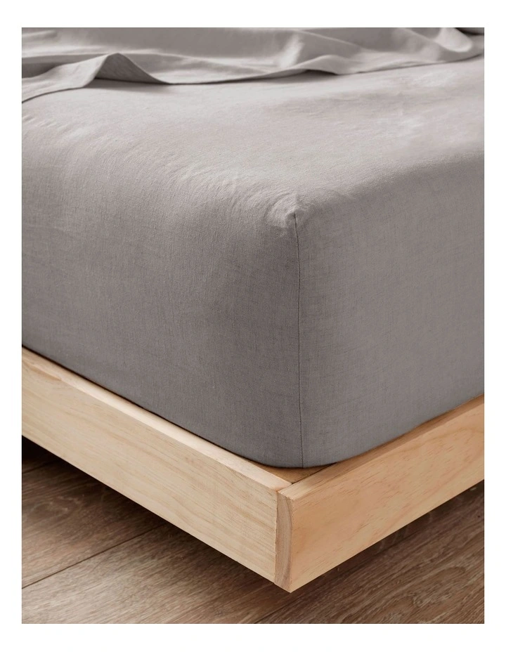 Nimes Fitted Sheet In Ash