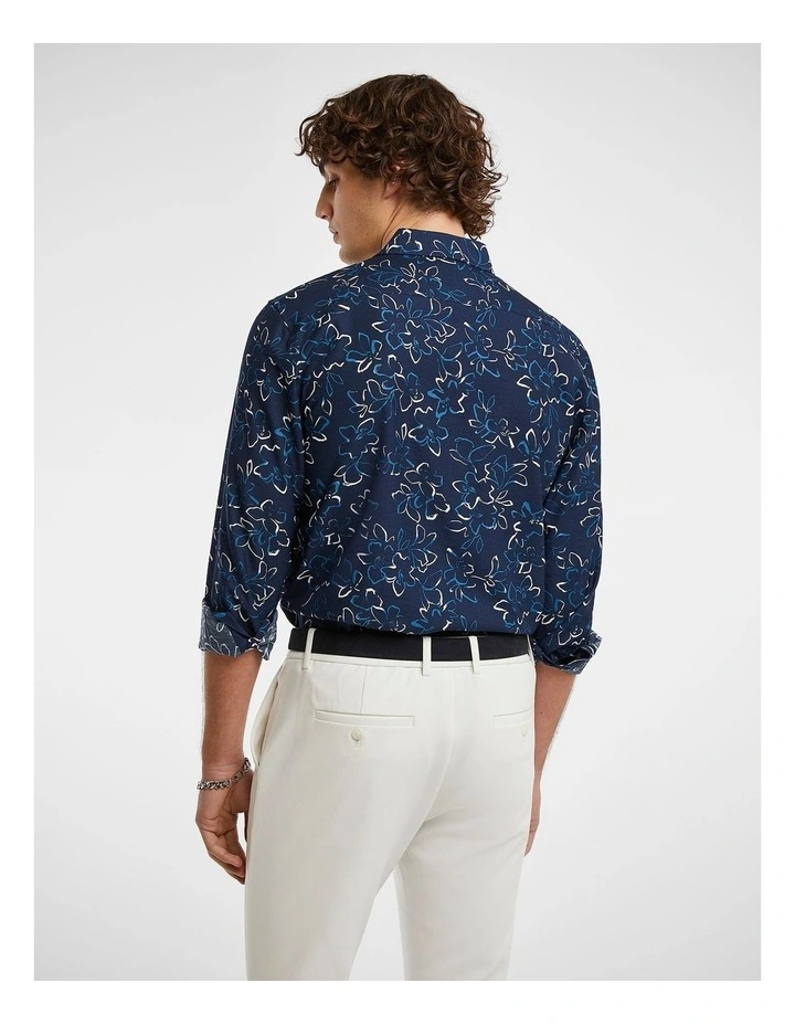 Andes Viscose Shirt in Navy