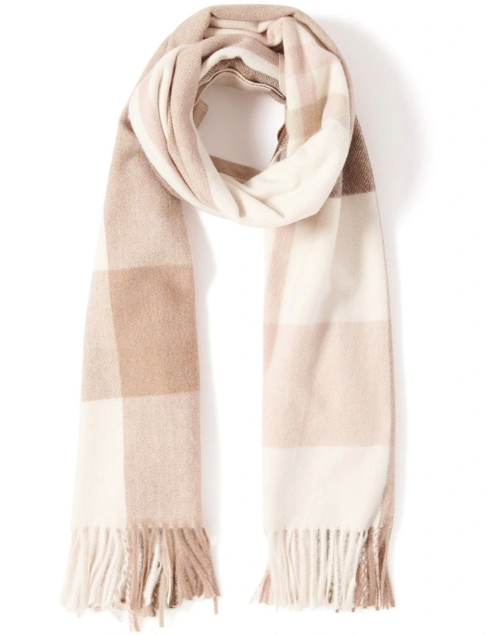 Ada Check Scarf in Brown Multi