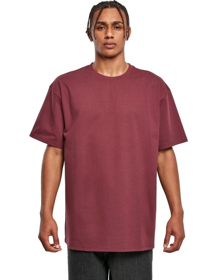 Heavy Oversized Tee in Cherry