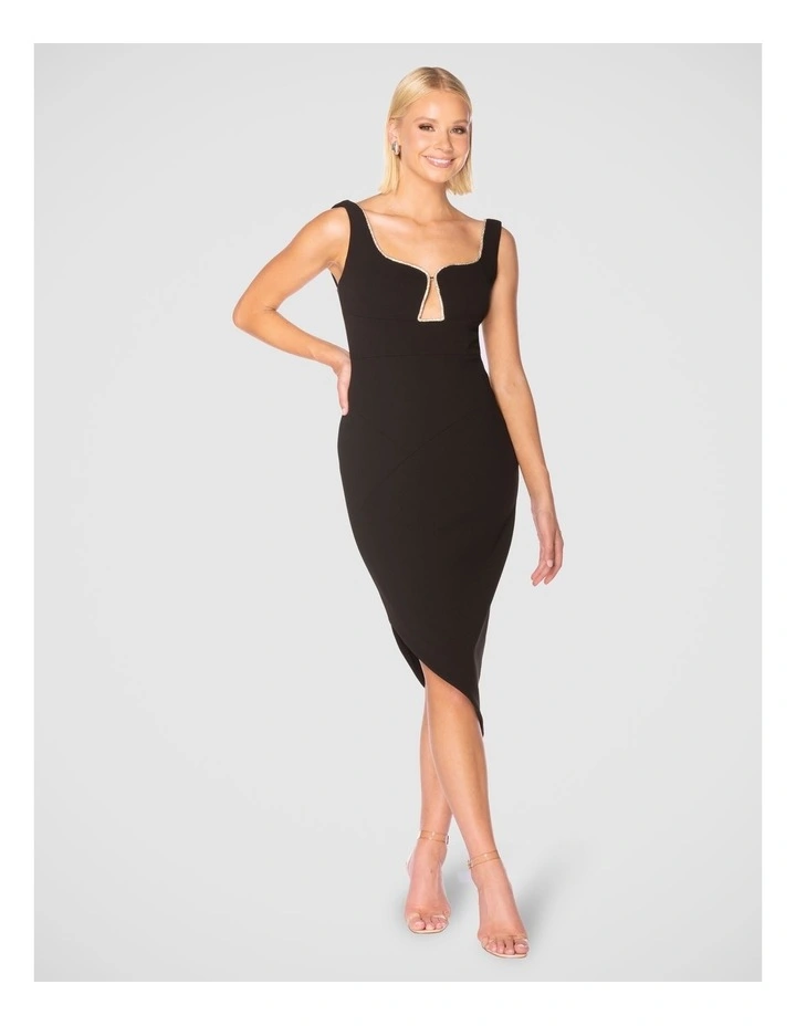 Felisa Midi Dress in Black