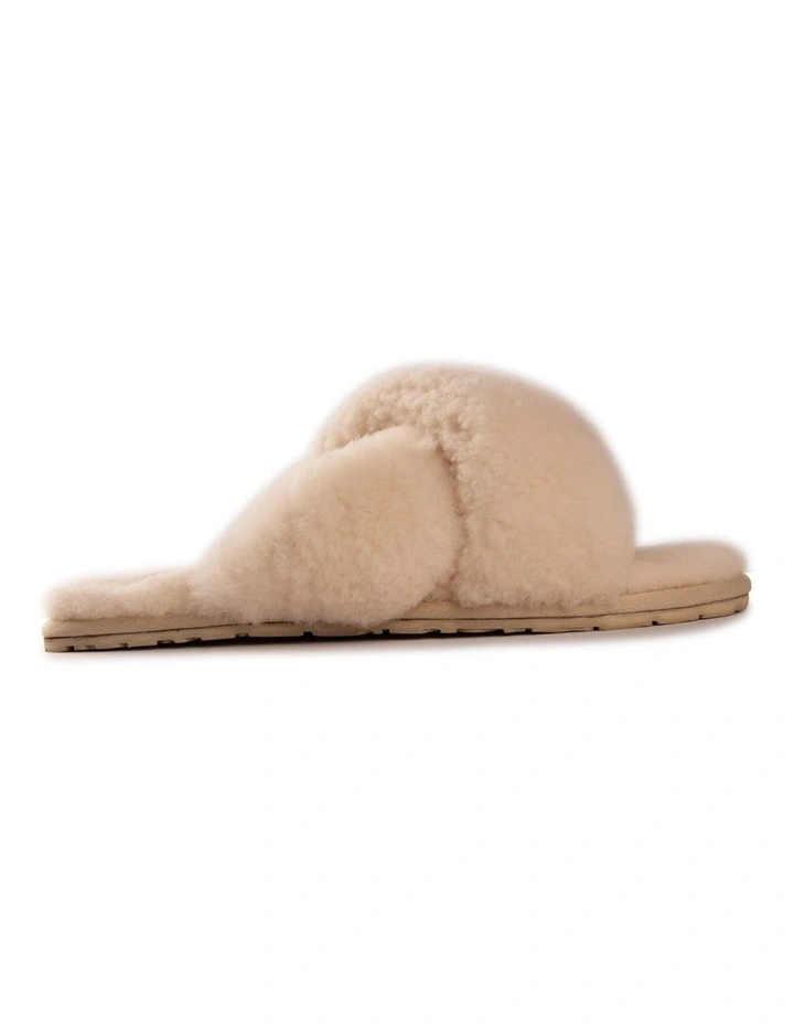 Women Sheepskin Wool Brighton Slippers Tan
