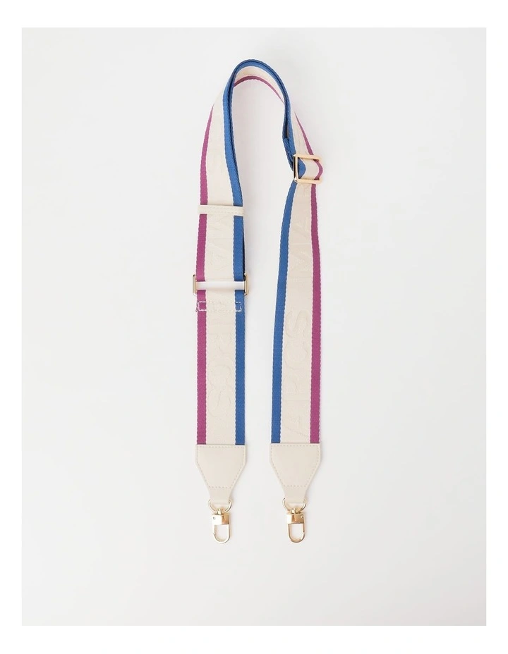 Cali Bag Strap Accessory in Stripe Blue/Natural/Purple