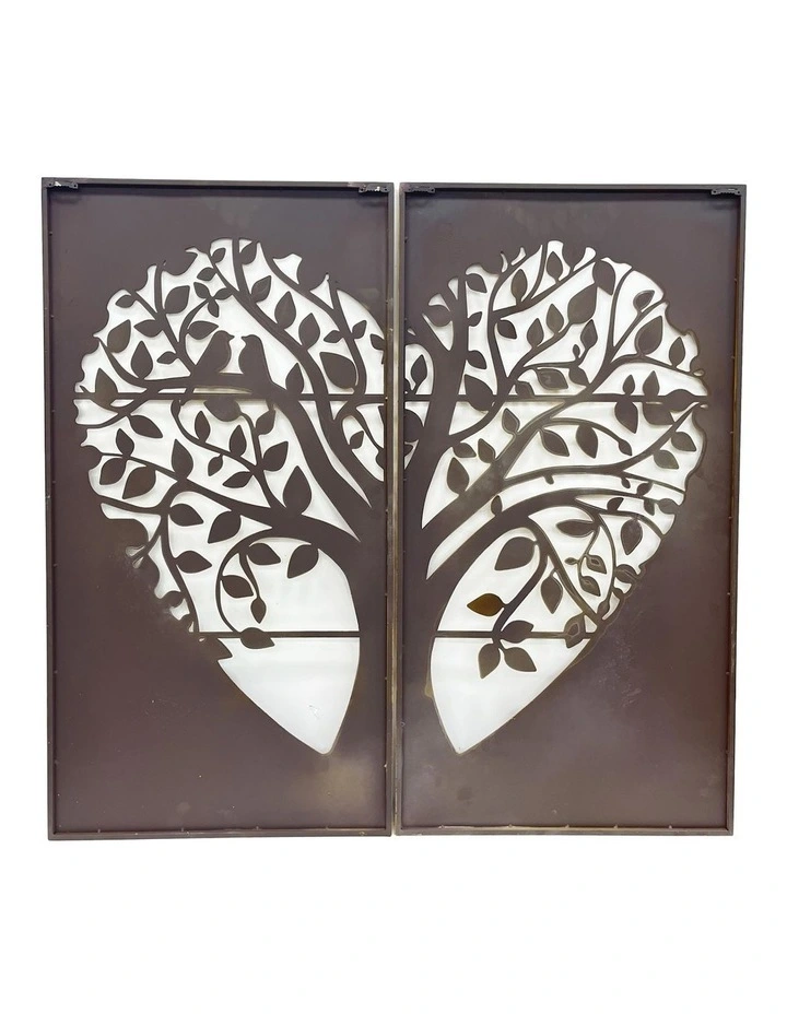 Laser Cut Tree Of Life 3-Piece Nature Wall Art in Brown