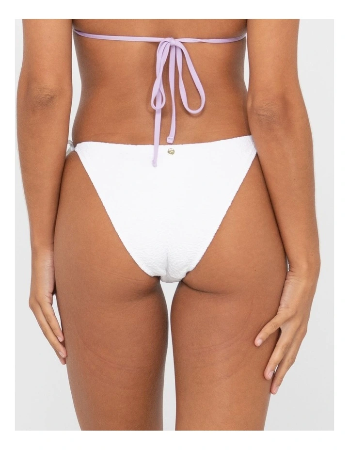 Sandalwood Midi Side Ties Bikini Pant in White