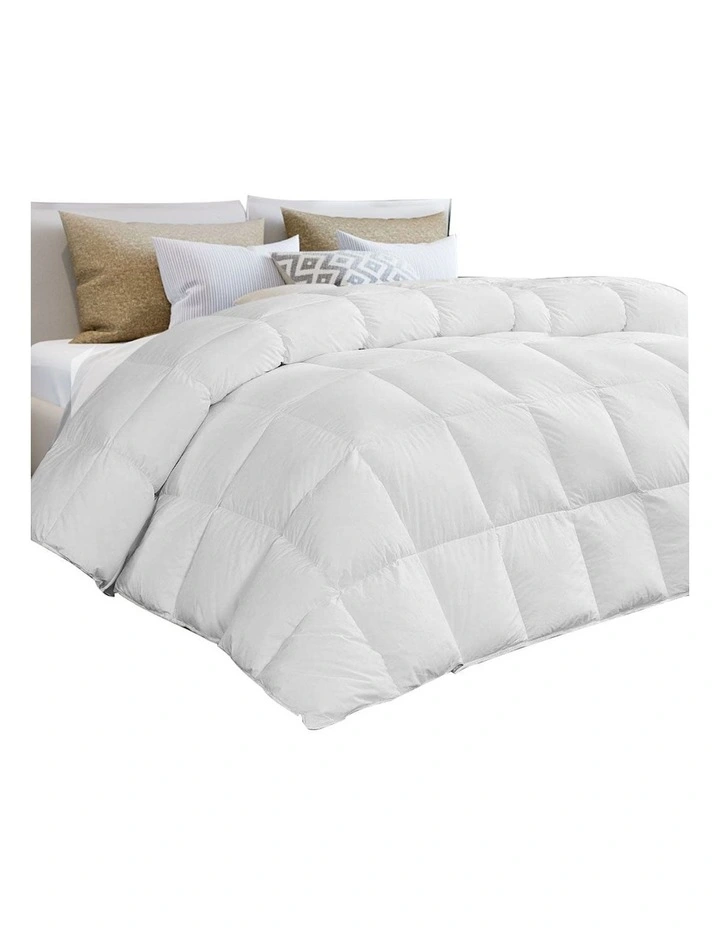 All Season Quilt Siliconized Fiberfill Duvet King in White