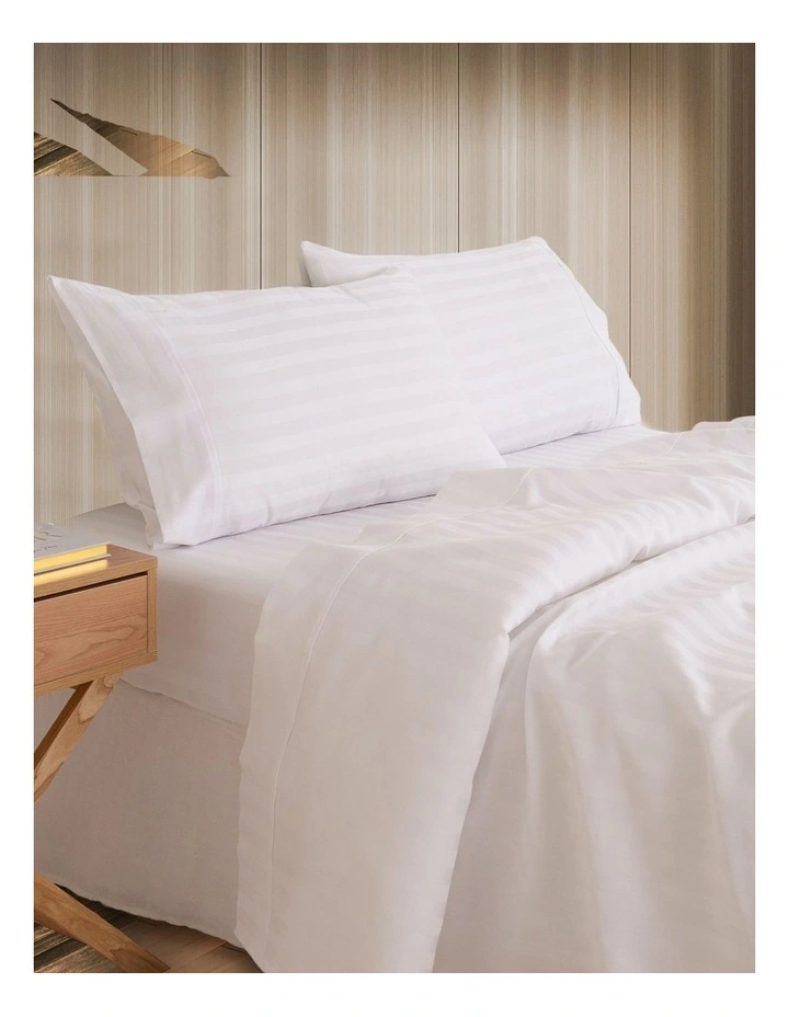 Kensington 1200TC Cotton Super King Sheet Set in White