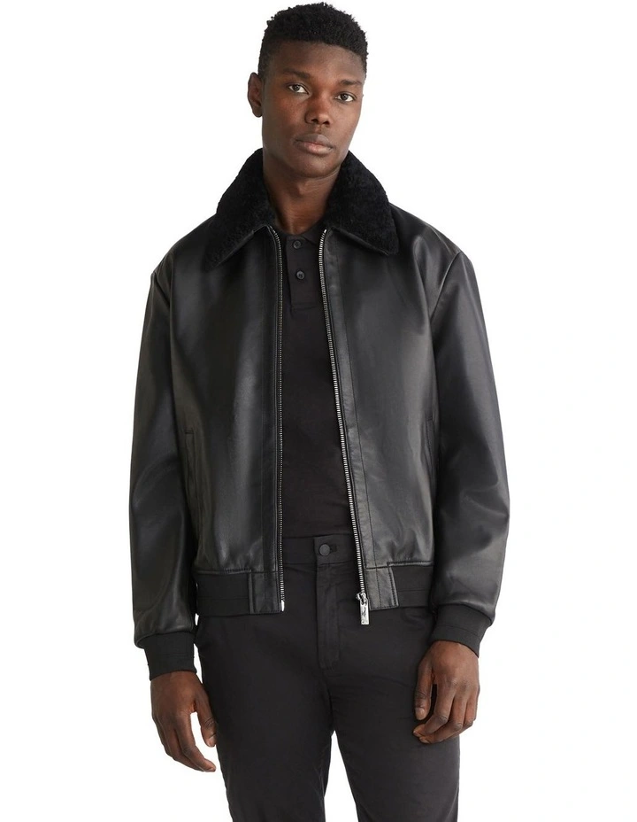 Padded Hero Bomber Jacket in Black