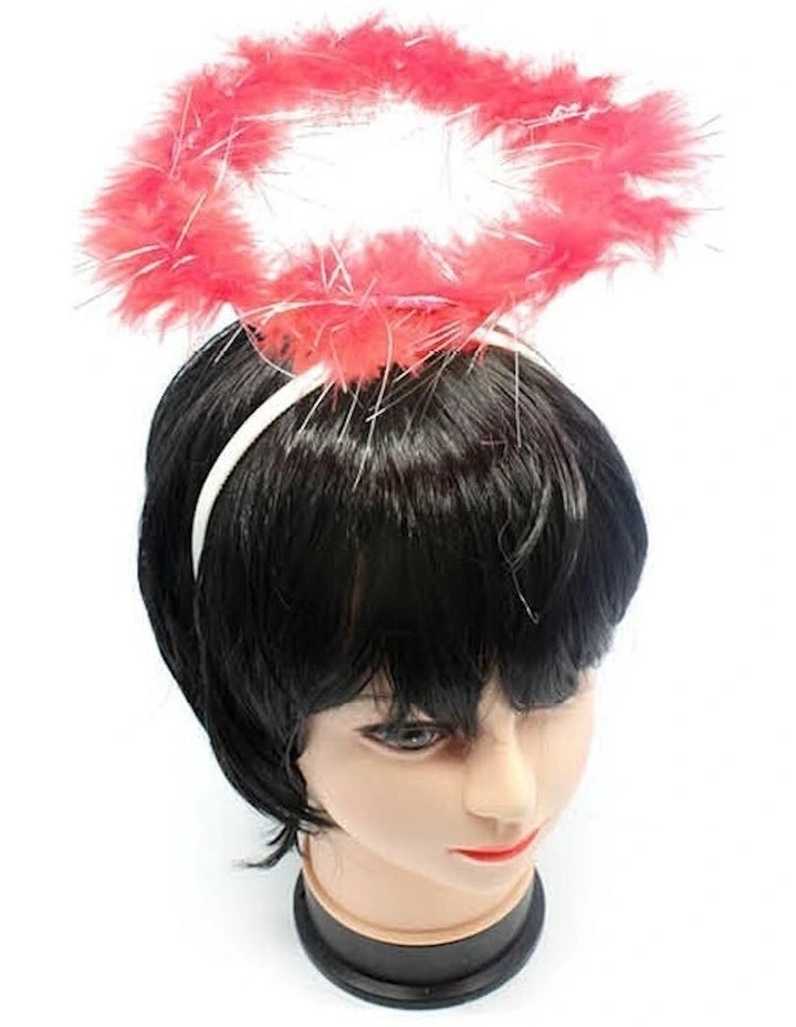 Angel Headband Fairy Halo Hair Hoop Costume in Red