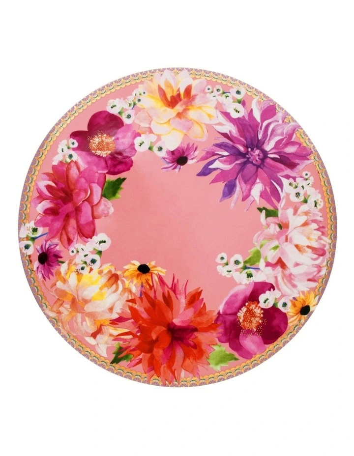 Teas & C's Dahlia Daze Footed Cake Stand 30cm Gift Boxed in Multi