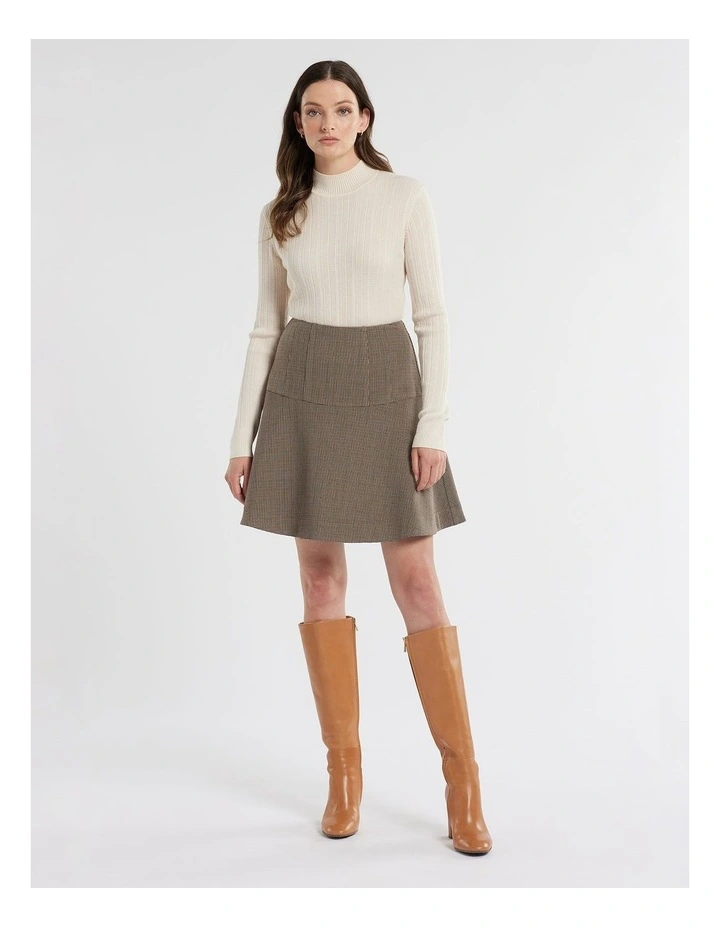 Ashley Skirt in Brown/Black