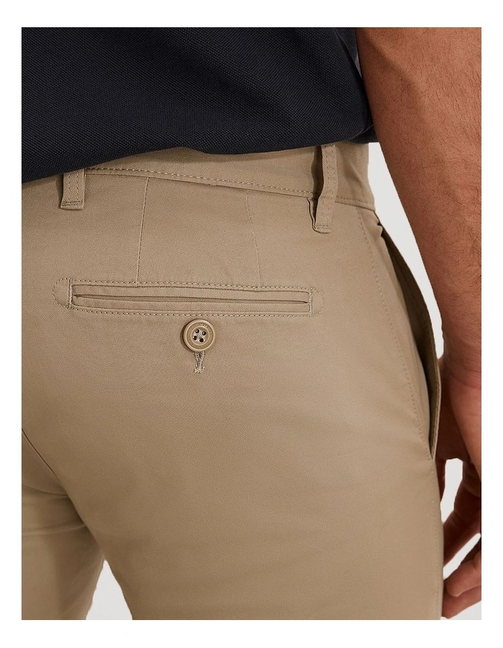 Verified Australian Cotton Slim Fit Stretch Chino in Birch