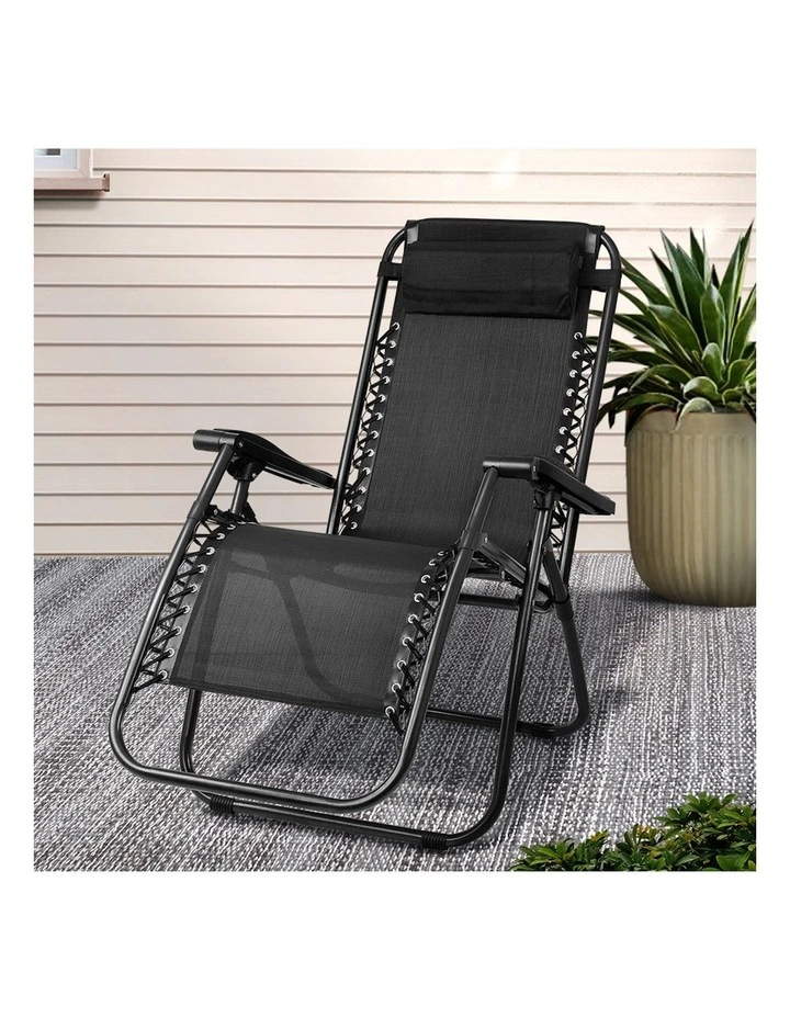 Zero Gravity Recliner Folding Chair in Black