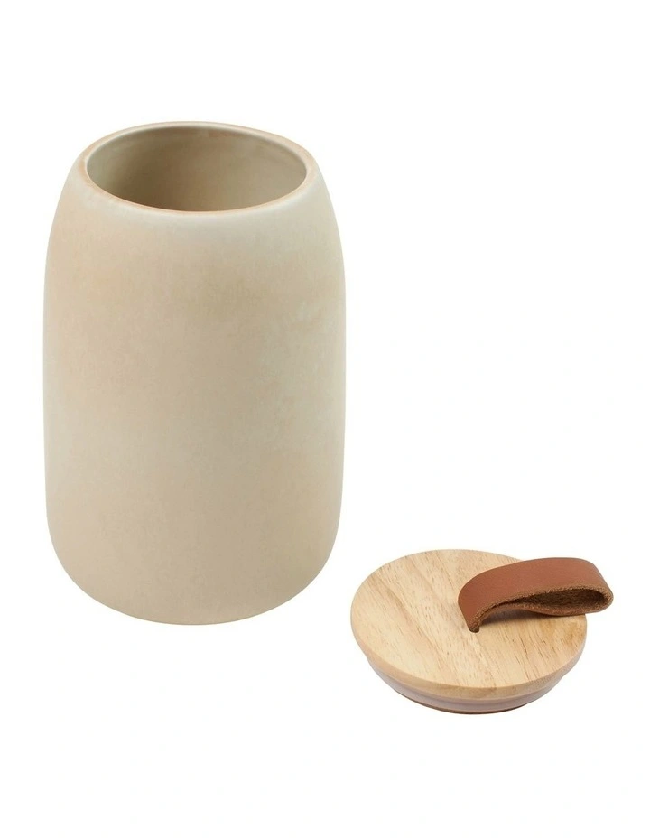 Albany Canister Pearl 11x18cm in White
