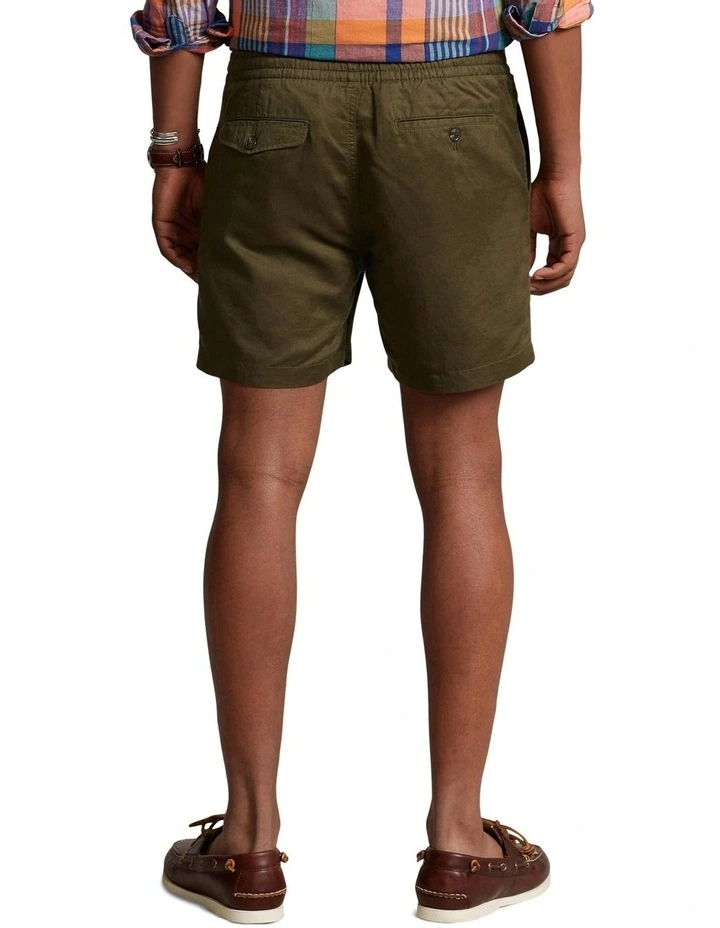 6-Inch Polo Prepster Linen-Blend Shorts in Green