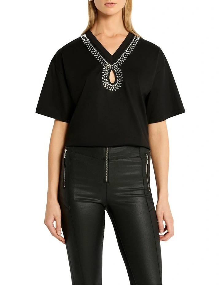 I Heart You Tee in Black