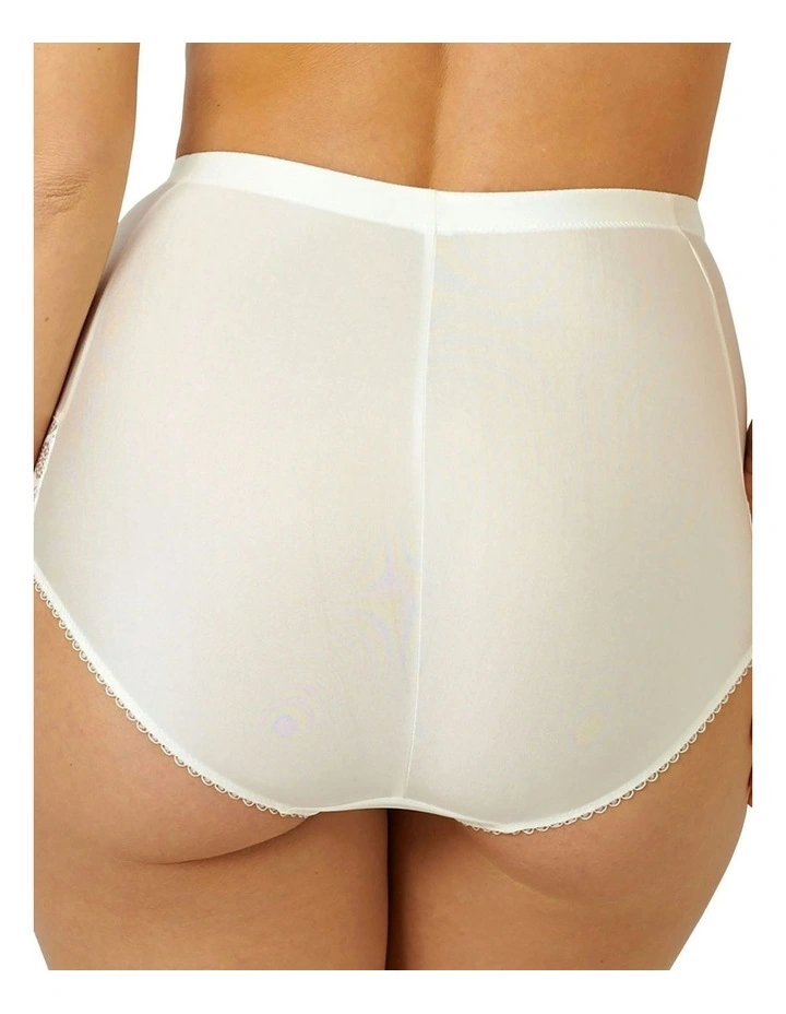 Ariane Lace & Microfiber High Waist Brief in Ivory