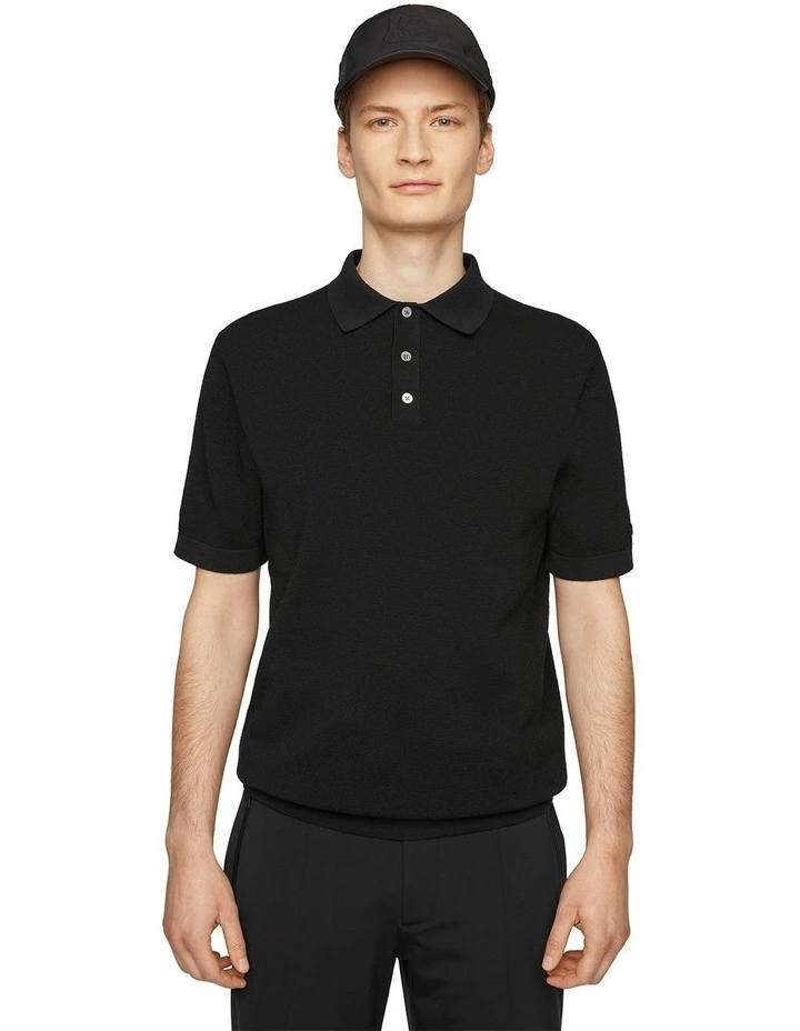 Tilley Mens Pique Polo Sweater in Black