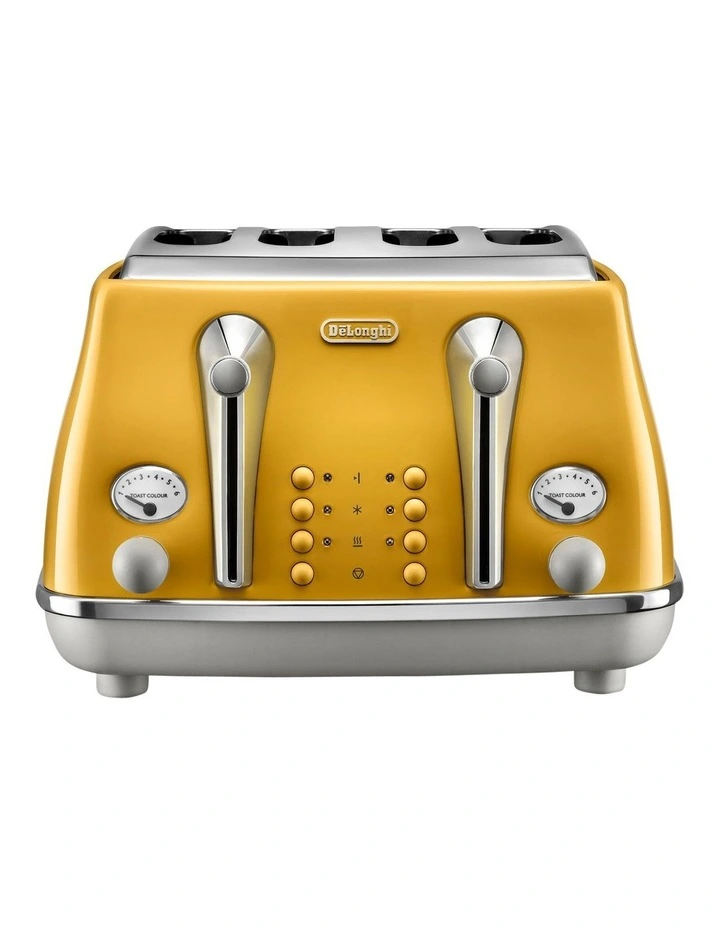 Icona Capitals New York 4 Slice Toaster in Yellow CTOC4003Y