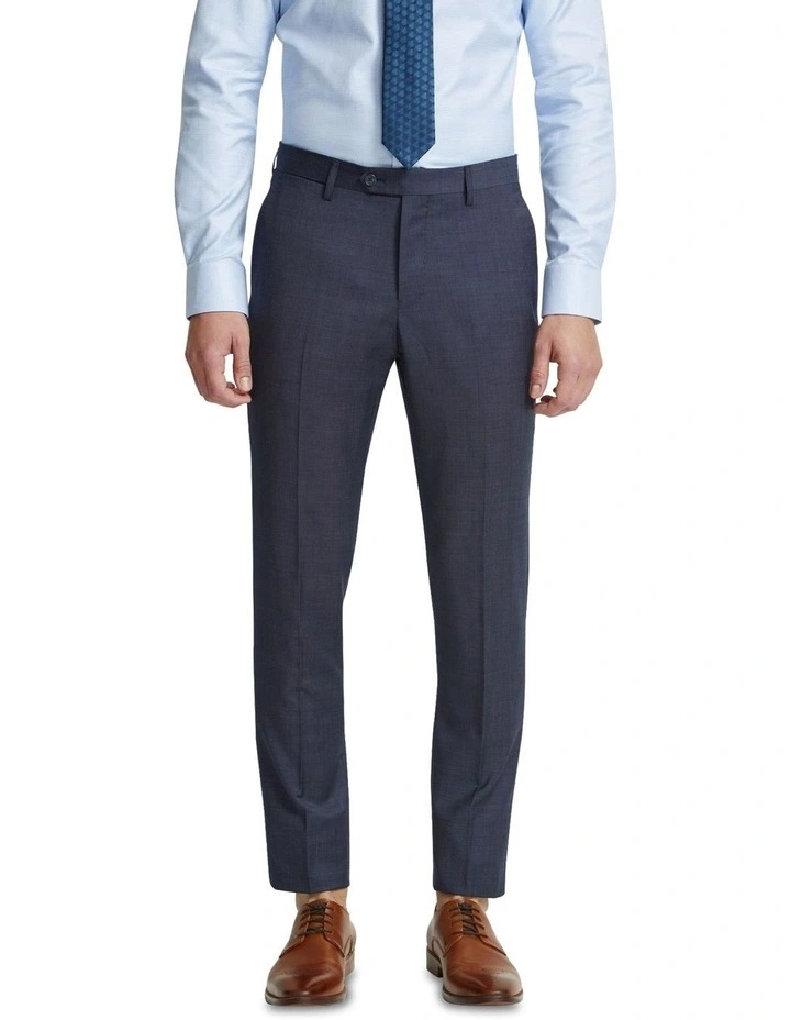 Byron Wool Suit Trousers in Steel