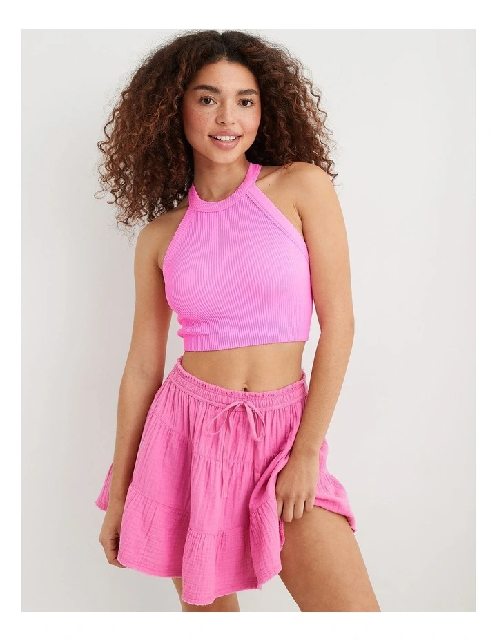 Seamless High Neck Bra Top in Best Buds