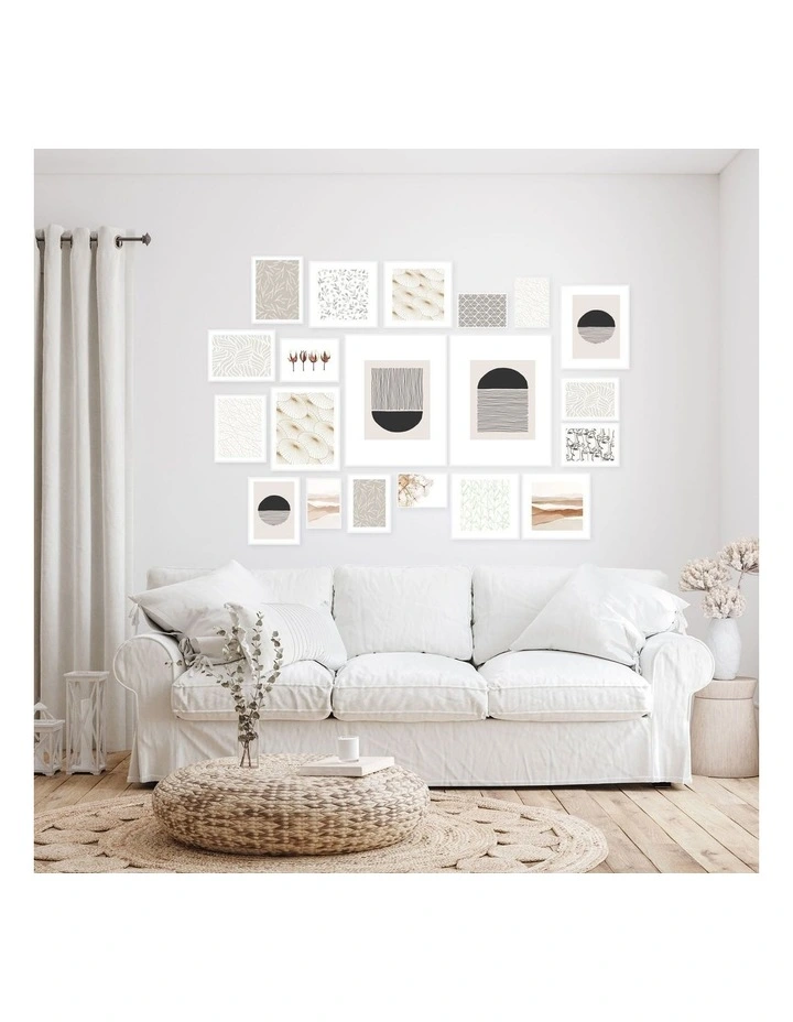 Instant Gallery Wall 20 Piece Frame Set in White