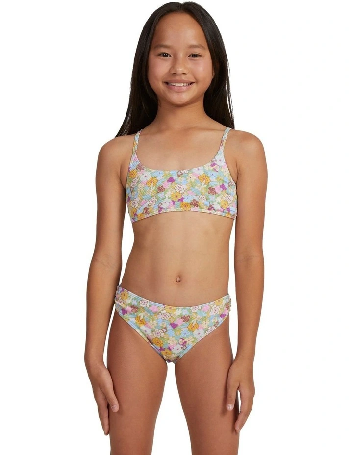 Nostalgic Seaside Two Piece Bralette Bikini Set (7-16 Years) in Yellow