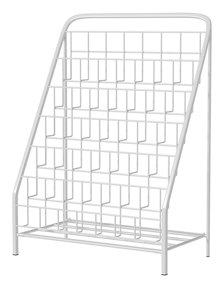 6 Tiers Foldable Bookshelf in White
